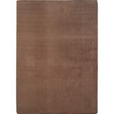 JOY Effen Soft Rond Vloerkleed – 100% Polyester – Anti-Slip - Bruin