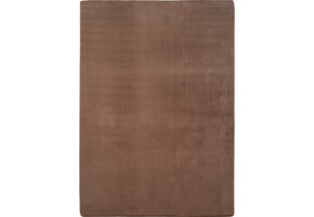 JOY Effen Soft Rond Vloerkleed – 100% Polyester – Anti-Slip - Bruin