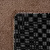 JOY Effen Soft Rond Vloerkleed – 100% Polyester – Anti-Slip - Bruin