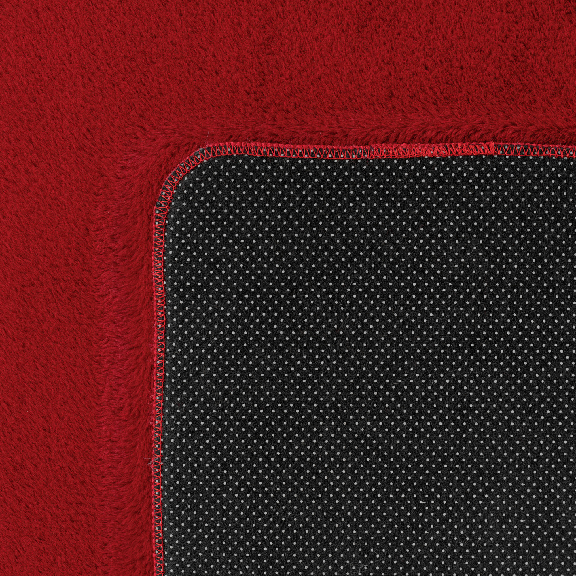 JOY Effen Soft Vloerkleed – 100% Polyester – Anti-Slip - Rood