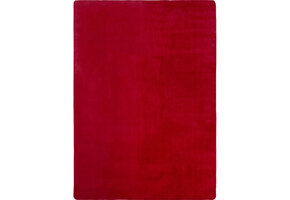 JOY Effen Soft Rond Vloerkleed – 100% Polyester – Anti-Slip - Rood