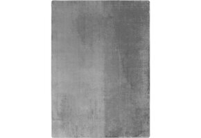 JOY Effen Soft Rond Vloerkleed – 100% Polyester – Anti-Slip - Zilver