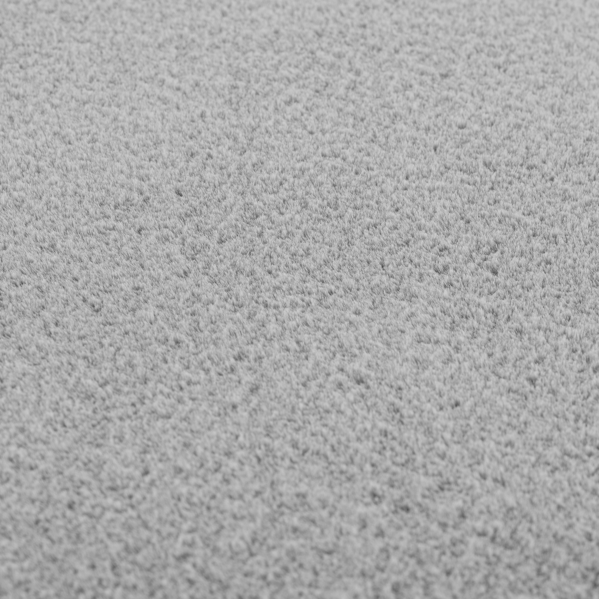 JOY Effen Soft Rond Vloerkleed – 100% Polyester – Anti-Slip - Zilver