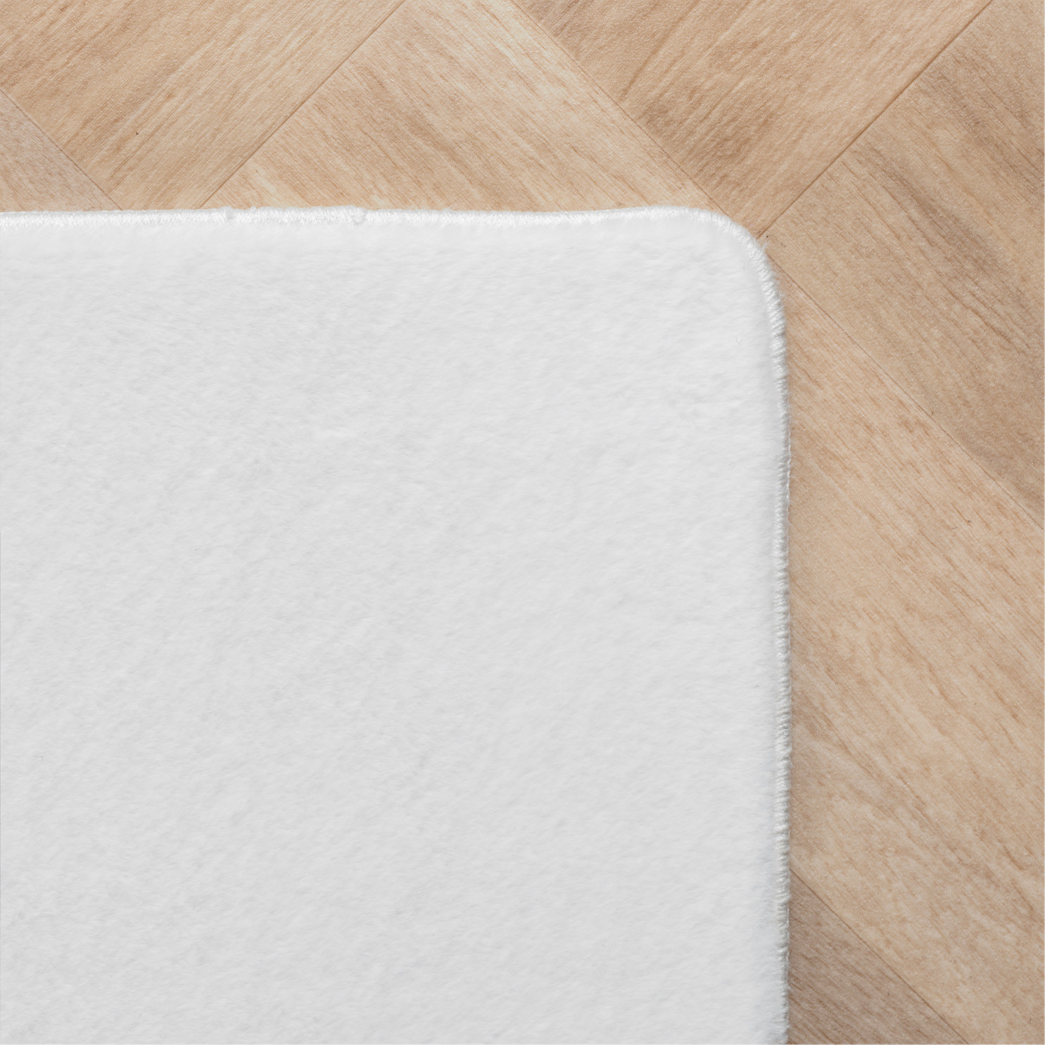 JOY Effen Soft Rond Vloerkleed – 100% Polyester – Anti-Slip - Wit