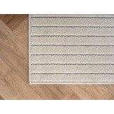 NOVA Buitenkleed Creme – Indoor & Outdoor – Japandi Scandinavisch Design – 3D-Look – Weerbestendig