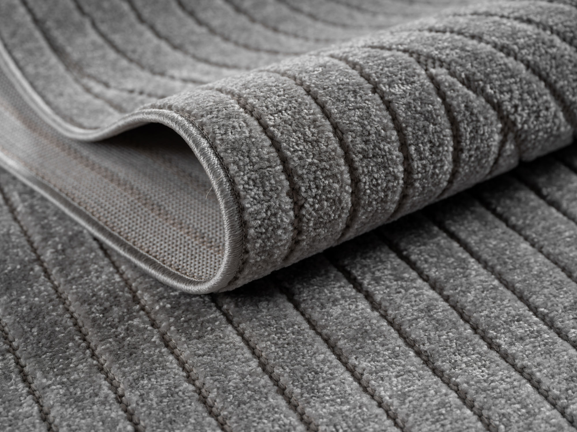 Buitenkleed NOVA – Indoor & Outdoor Vloerkleed– Japandi & Scandinavisch Design – Effen - 3D-Look - Weerbestendig & UV-proof - Zilver