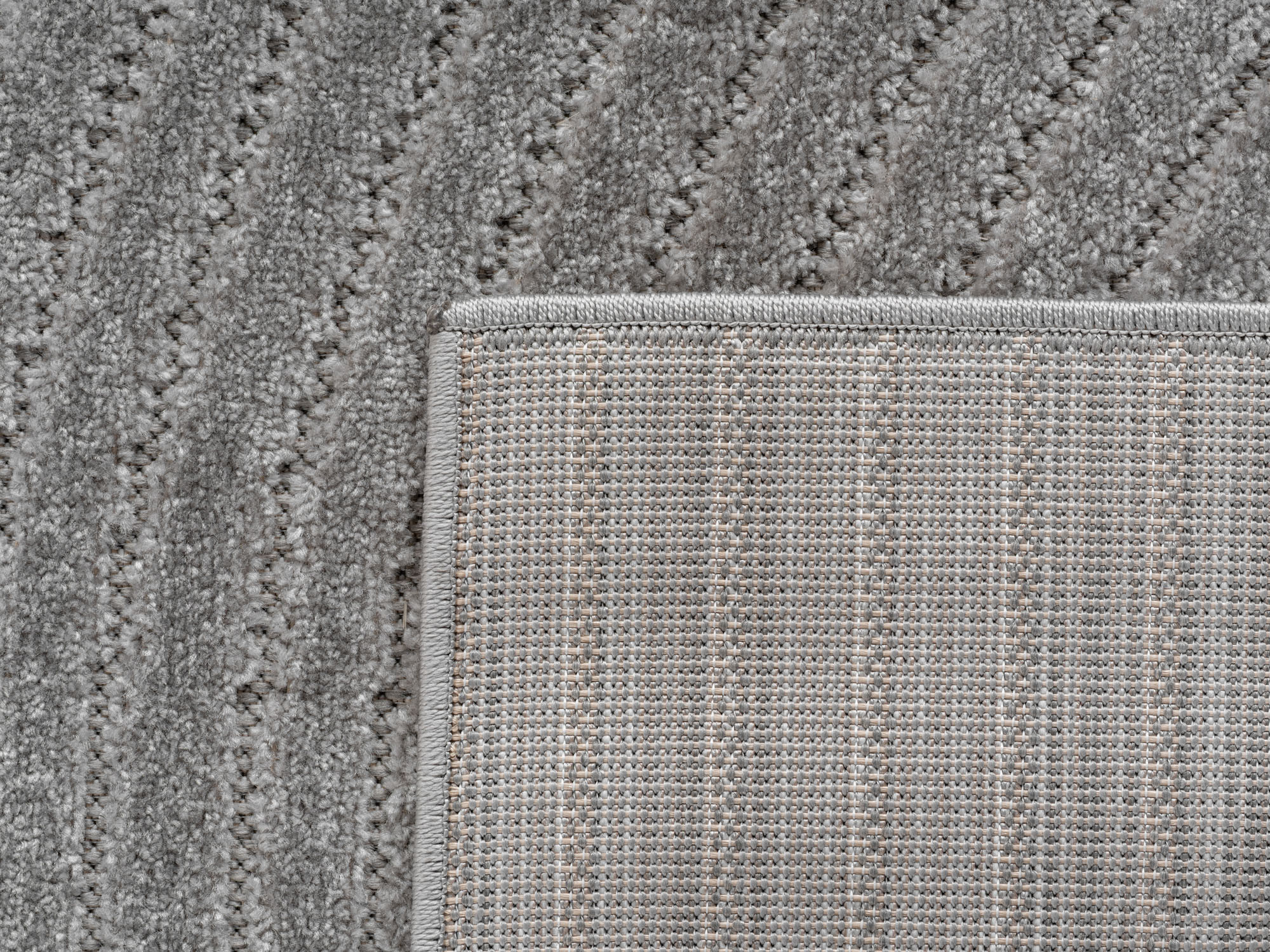 Buitenkleed NOVA – Indoor & Outdoor Vloerkleed– Japandi & Scandinavisch Design – Effen - 3D-Look - Weerbestendig & UV-proof - Zilver