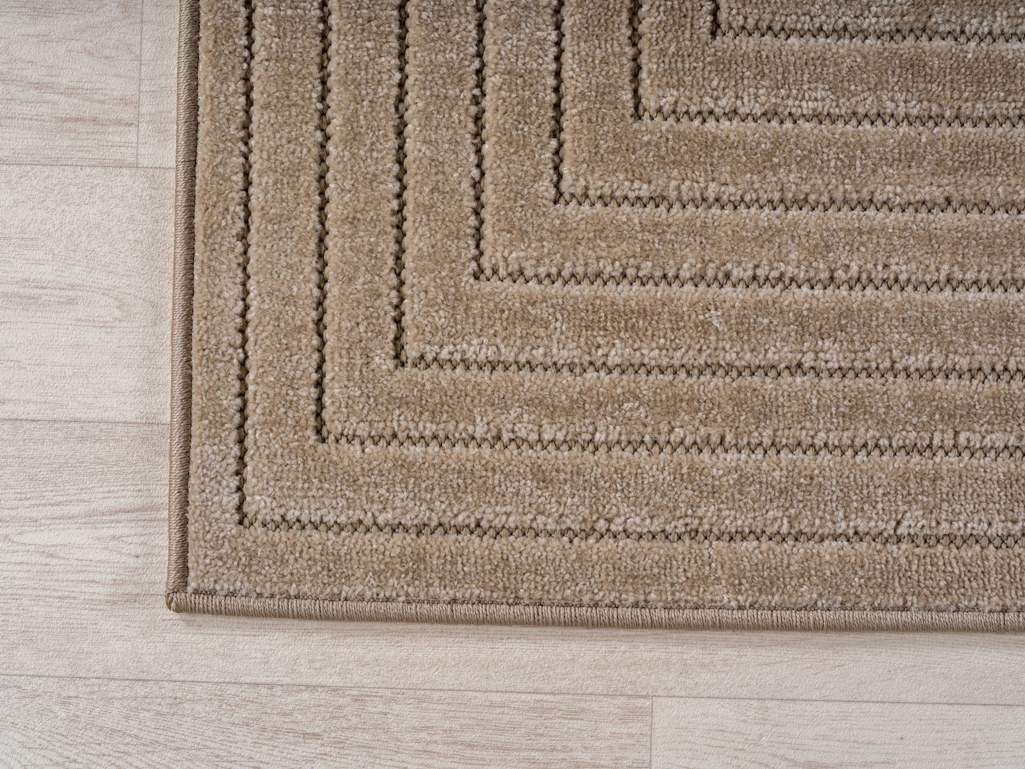 Buitenkleed NOVA – Indoor & Outdoor Vloerkleed– Japandi & Scandinavisch Design – Effen - 3D-Look - Weerbestendig & UV-proof - Beige