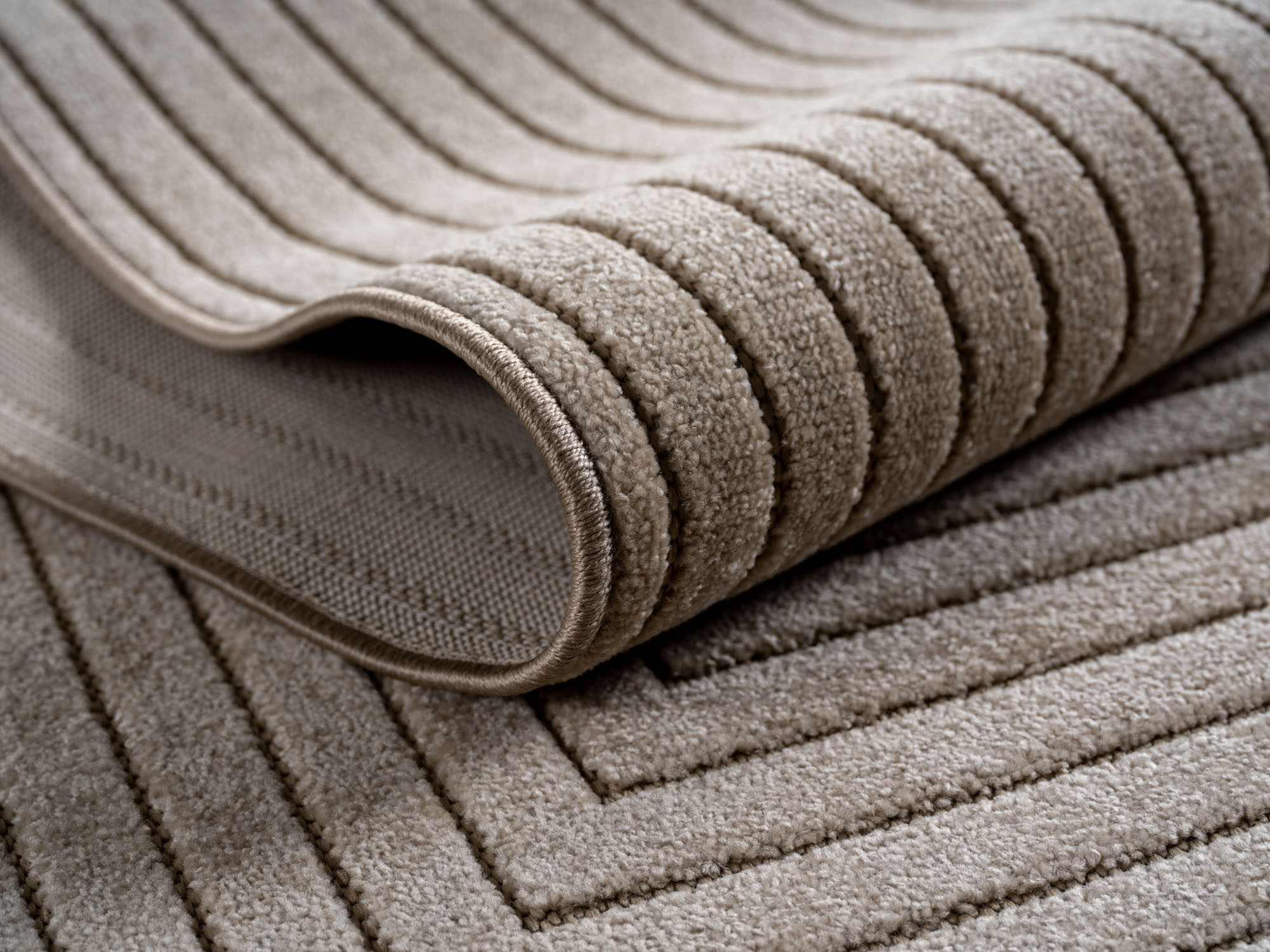 Buitenkleed NOVA – Indoor & Outdoor Vloerkleed– Japandi & Scandinavisch Design – Effen - 3D-Look - Weerbestendig & UV-proof - Beige