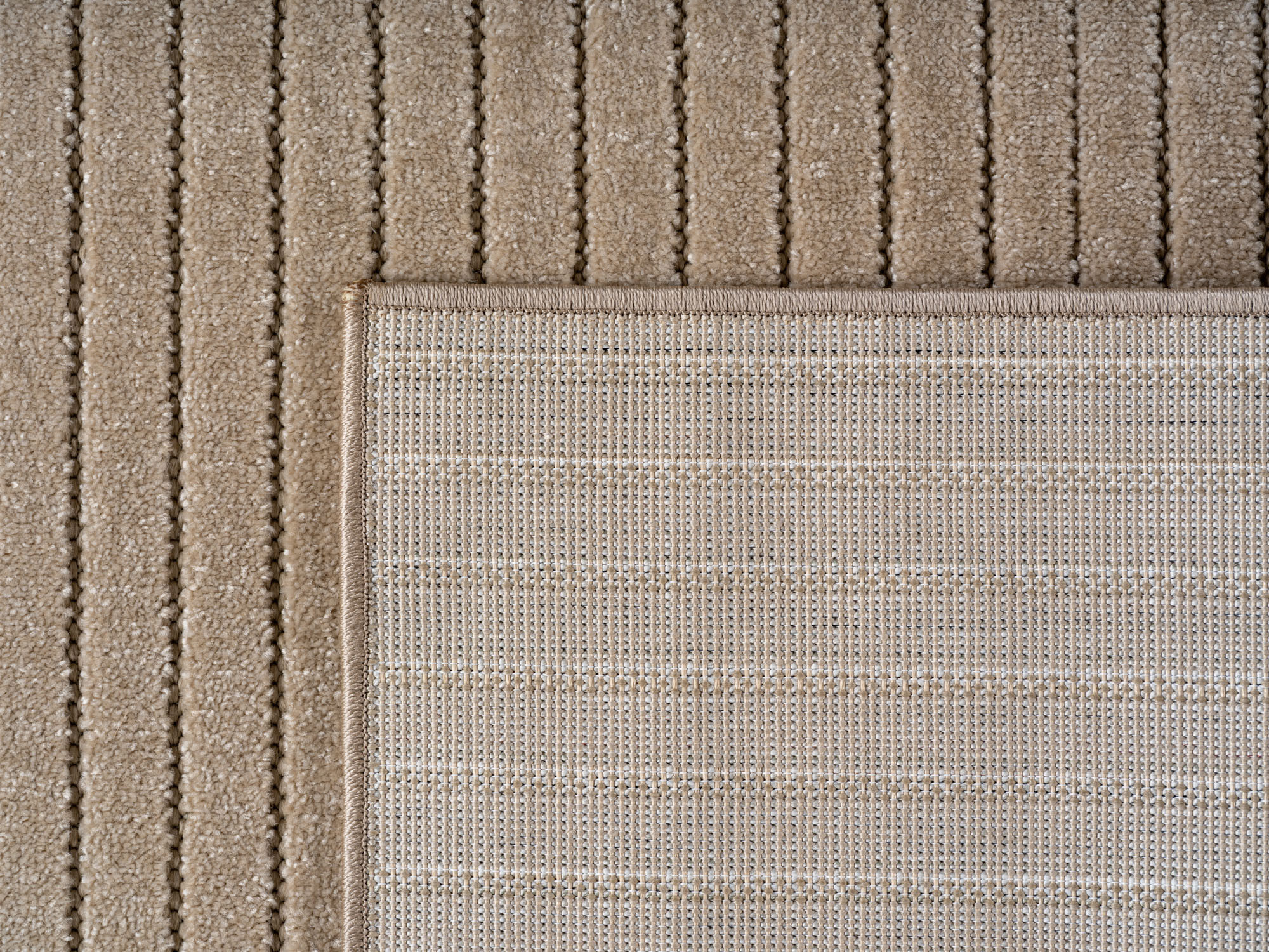 Buitenkleed NOVA – Indoor & Outdoor Vloerkleed– Japandi & Scandinavisch Design – Effen - 3D-Look - Weerbestendig & UV-proof - Beige