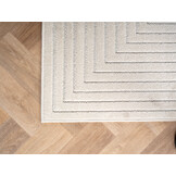 NOVA Buitenkleed Creme – Indoor & Outdoor – Japandi Scandinavisch Design – 3D-Look – Weerbestendig