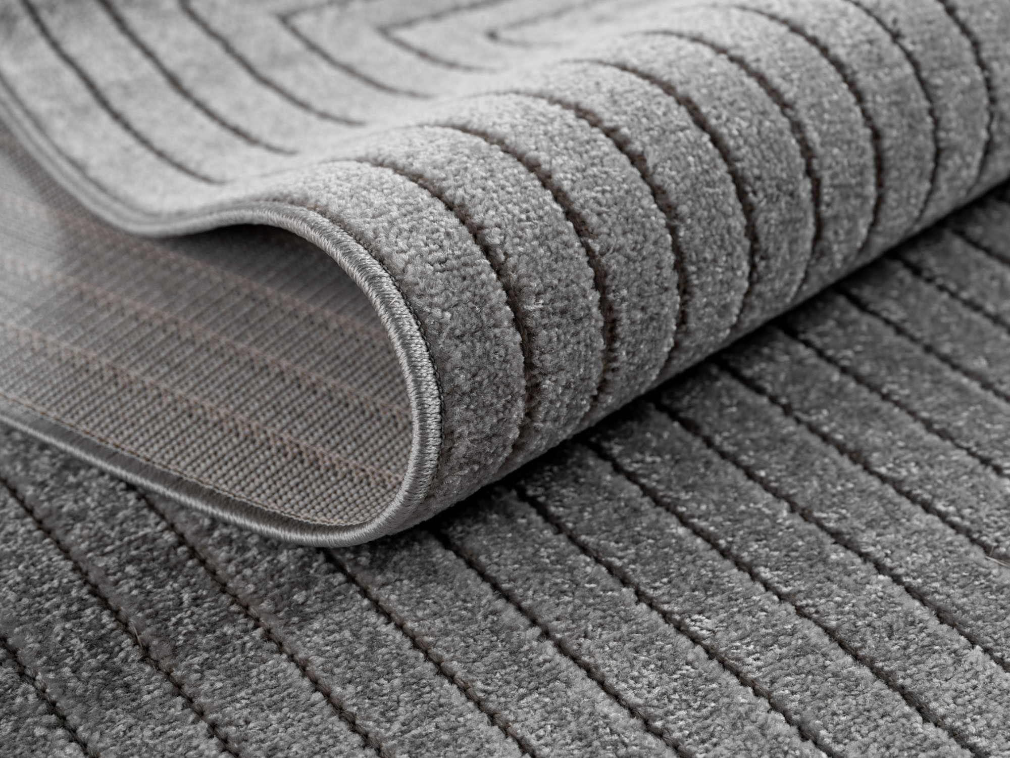 Buitenkleed NOVA - Indoor & Outdoor Vloerkleed– Japandi & Scandinavisch Design – Effen - 3D-Look - Weerbestendig & UV-proof - Zilver