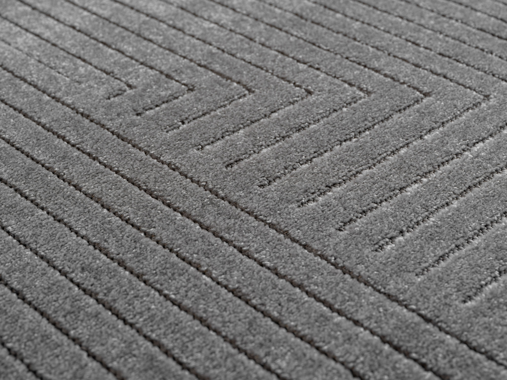 Buitenkleed NOVA - Indoor & Outdoor Vloerkleed– Japandi & Scandinavisch Design – Effen - 3D-Look - Weerbestendig & UV-proof - Zilver