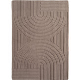 Japandi Vloerkleed Art - Hoogpolig - Scandinavisch Design - 3D-Effect - Beige
