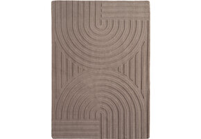 Japandi Vloerkleed Art - Hoogpolig - Scandinavisch Design - 3D-Effect - Beige