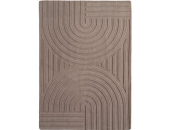 Japandi Vloerkleed Art - Hoogpolig - Scandinavisch Design - 3D-Effect - Beige