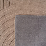 Japandi Vloerkleed Art - Hoogpolig - Scandinavisch Design - 3D-Effect - Beige