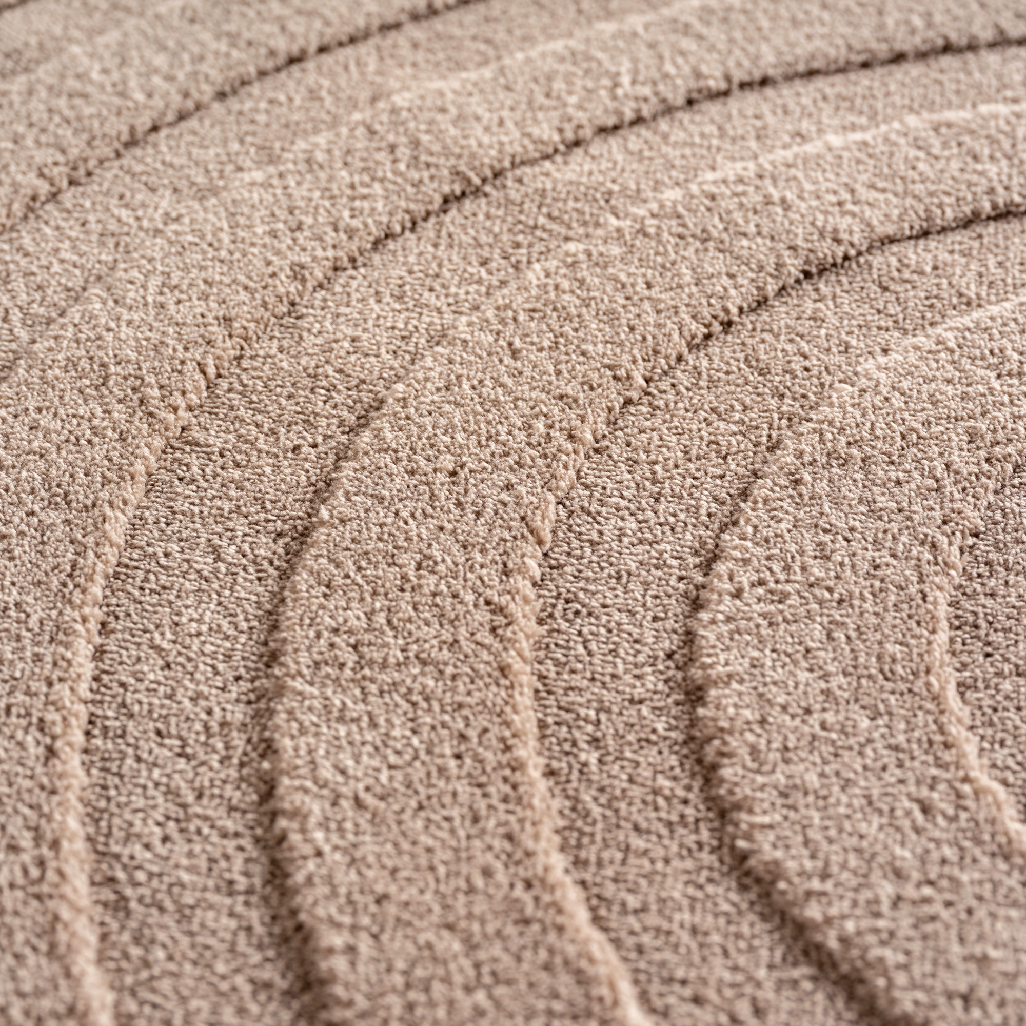 Japandi Vloerkleed Art - Hoogpolig - Scandinavisch Design - 3D-Effect - Beige