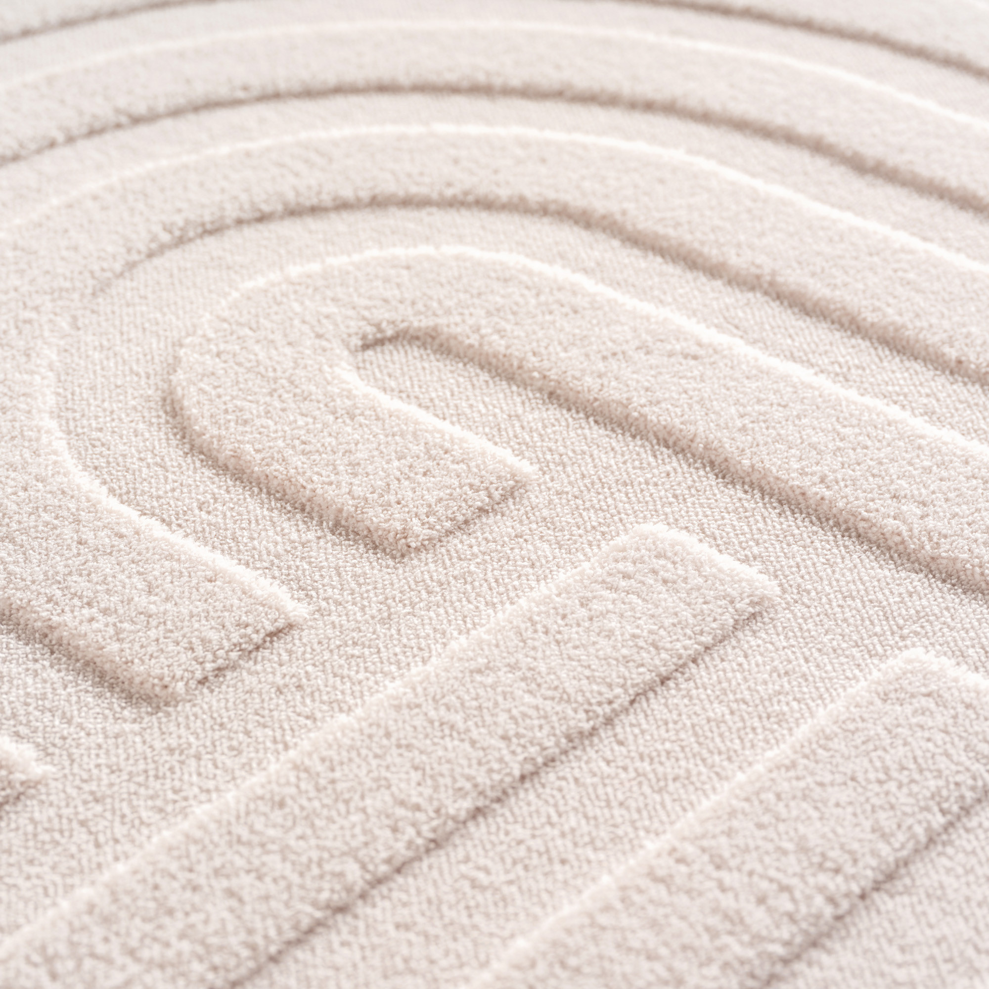 Japandi Vloerkleed Art - Hoogpolig - Scandinavisch Design - 3D-Effect - Creme