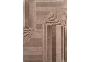 Japandi Vloerkleed Pompei - Hoogpolig - Scandinavisch Design - 3D-Effect - Beige