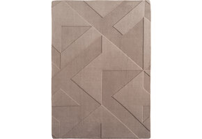 Japandi Vloerkleed - Hoogpolig - Scandinavisch Abstract Design - 3D-Effect - Beige