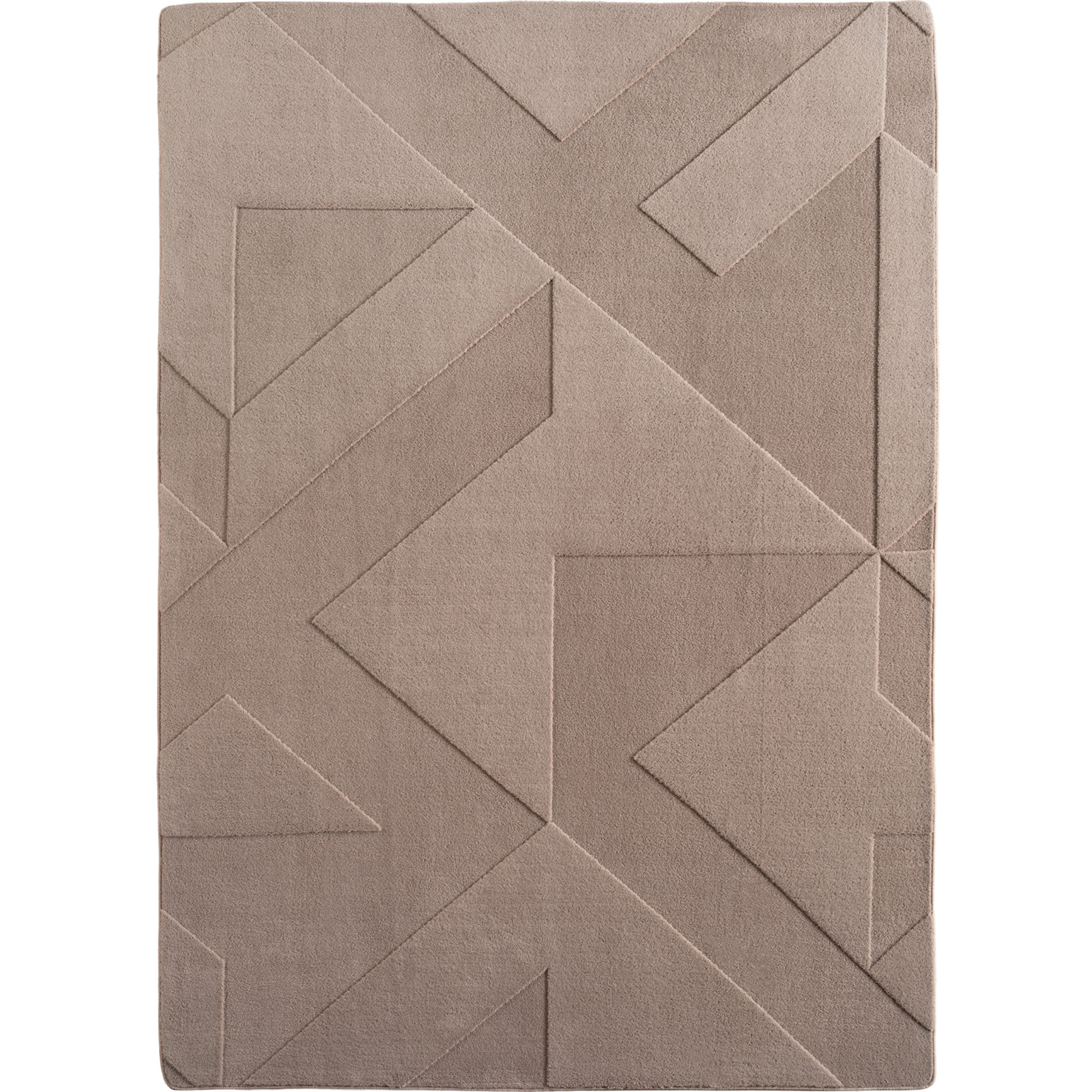 Japandi Vloerkleed - Hoogpolig - Scandinavisch Abstract Design - 3D-Effect - Beige