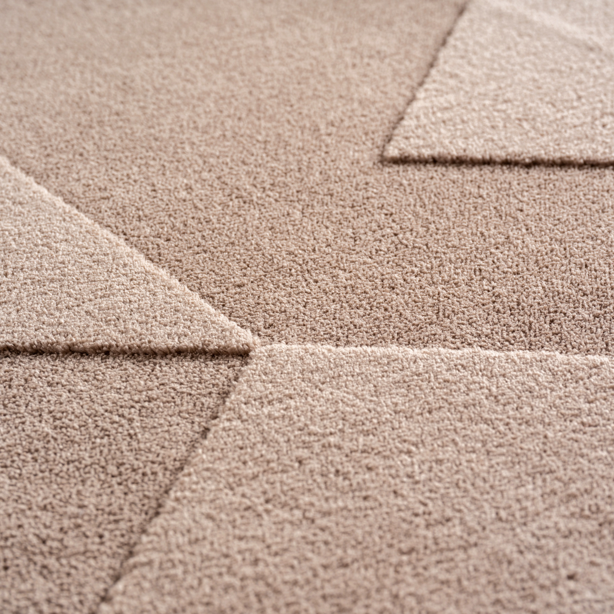 Japandi Vloerkleed - Hoogpolig - Scandinavisch Abstract Design - 3D-Effect - Beige