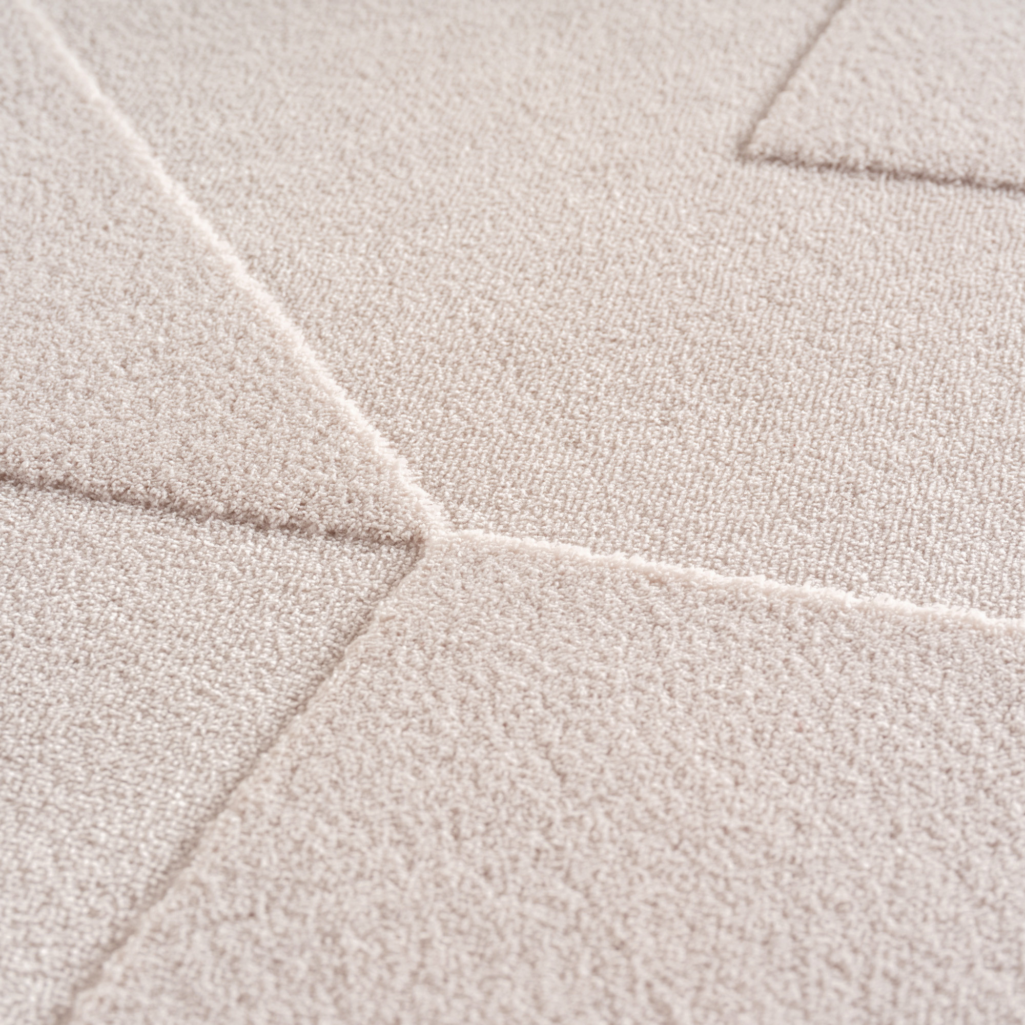 Japandi Vloerkleed - Hoogpolig - Scandinavisch Abstract Design - 3D-Effect - Creme