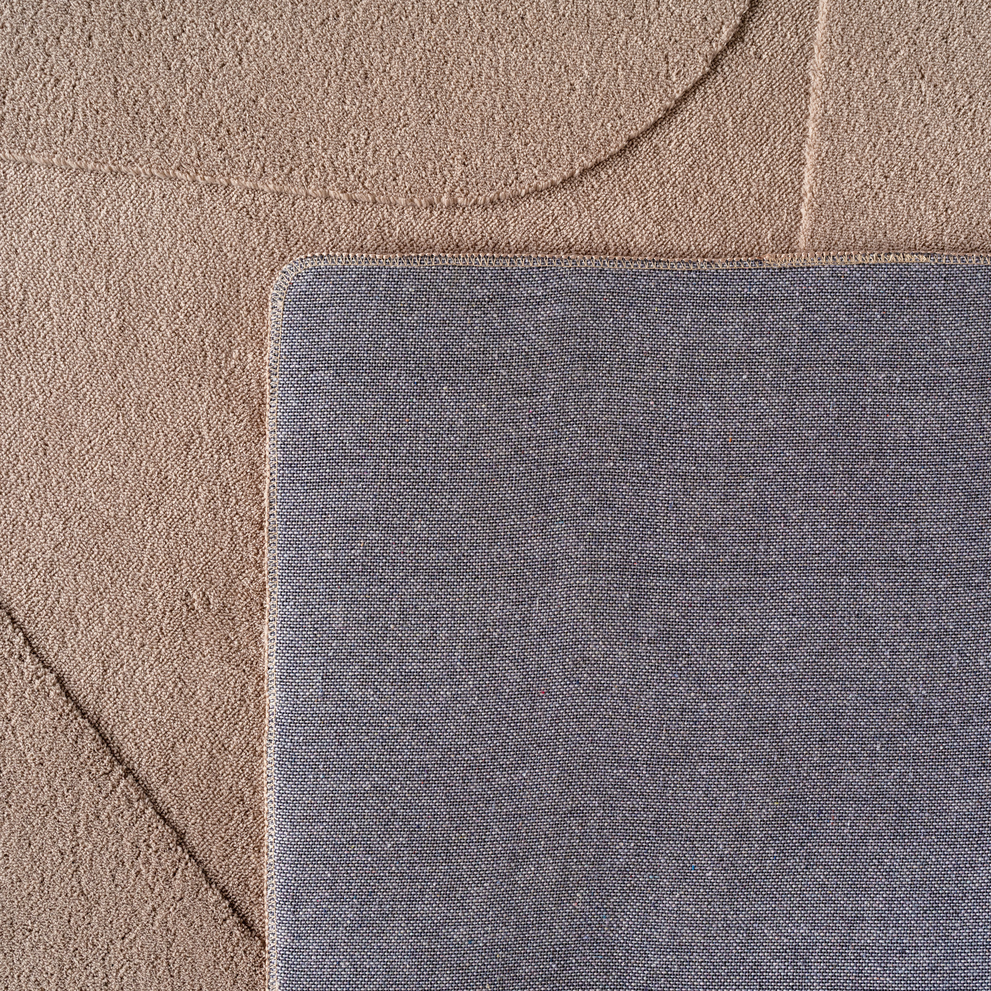 Japandi Vloerkleed - Hoogpolig - Scandinavisch Design - 3D-Effect - Beige
