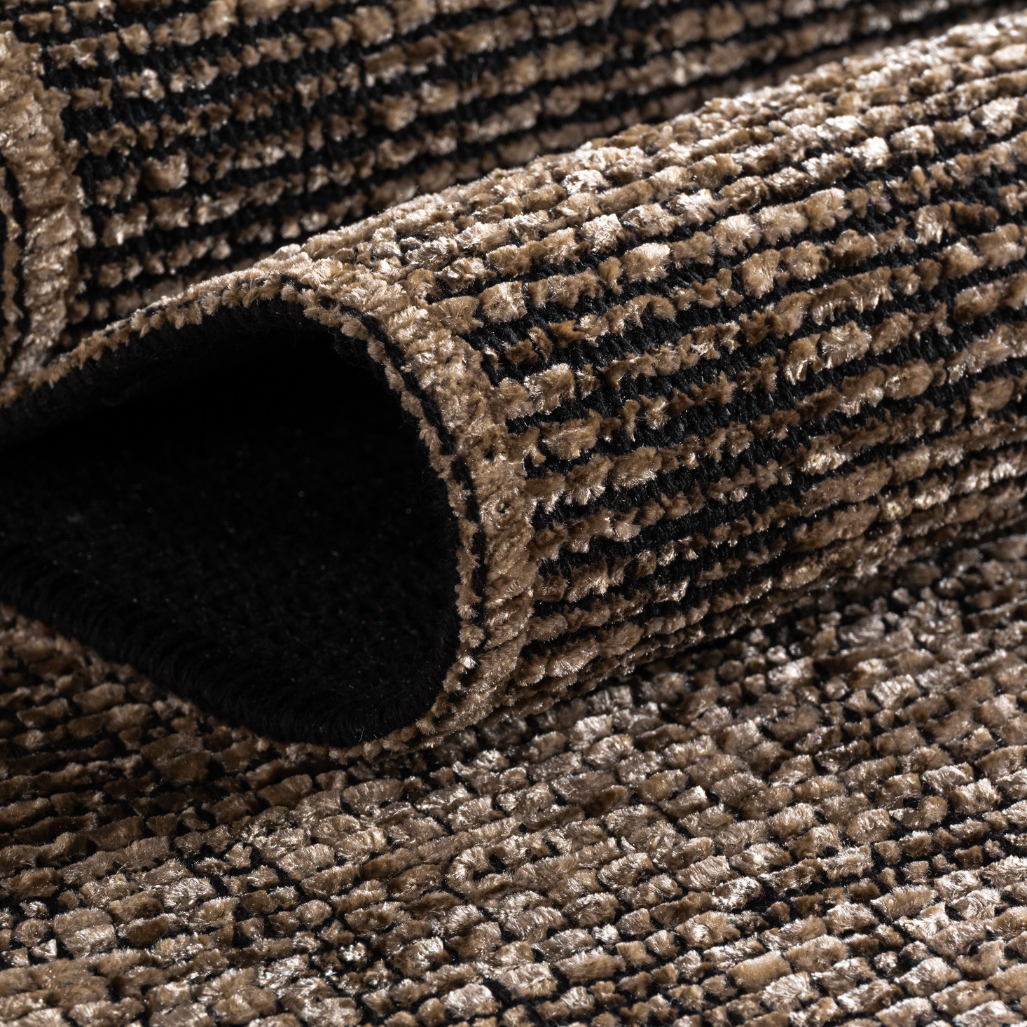 SPACE Vloerkleed – Laagpolig Velours – Modern & Sportief – Katoen & Chenille – Beige