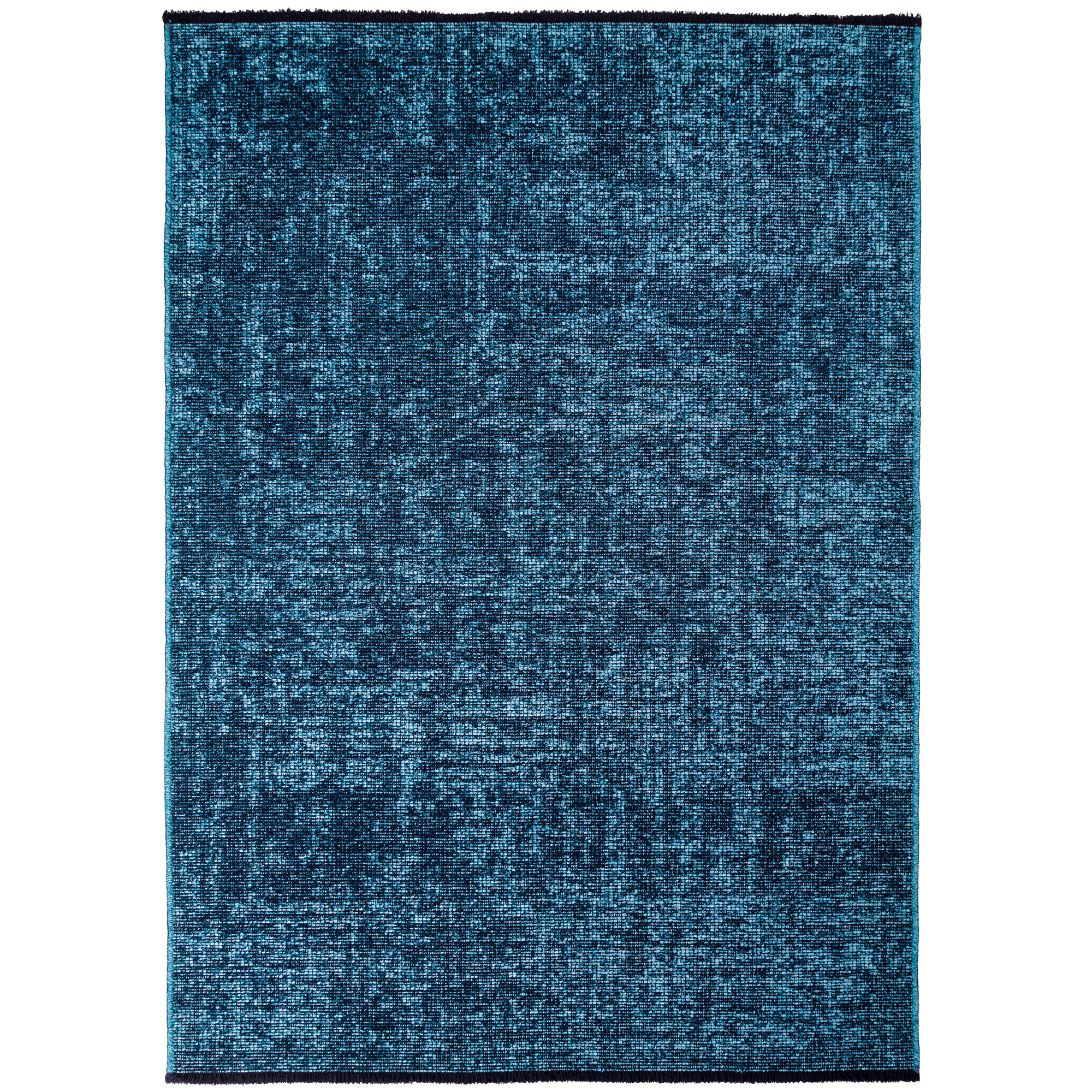 SPACE Vloerkleed – Laagpolig Velours – Modern & Sportief – Katoen & Chenille – Blauw