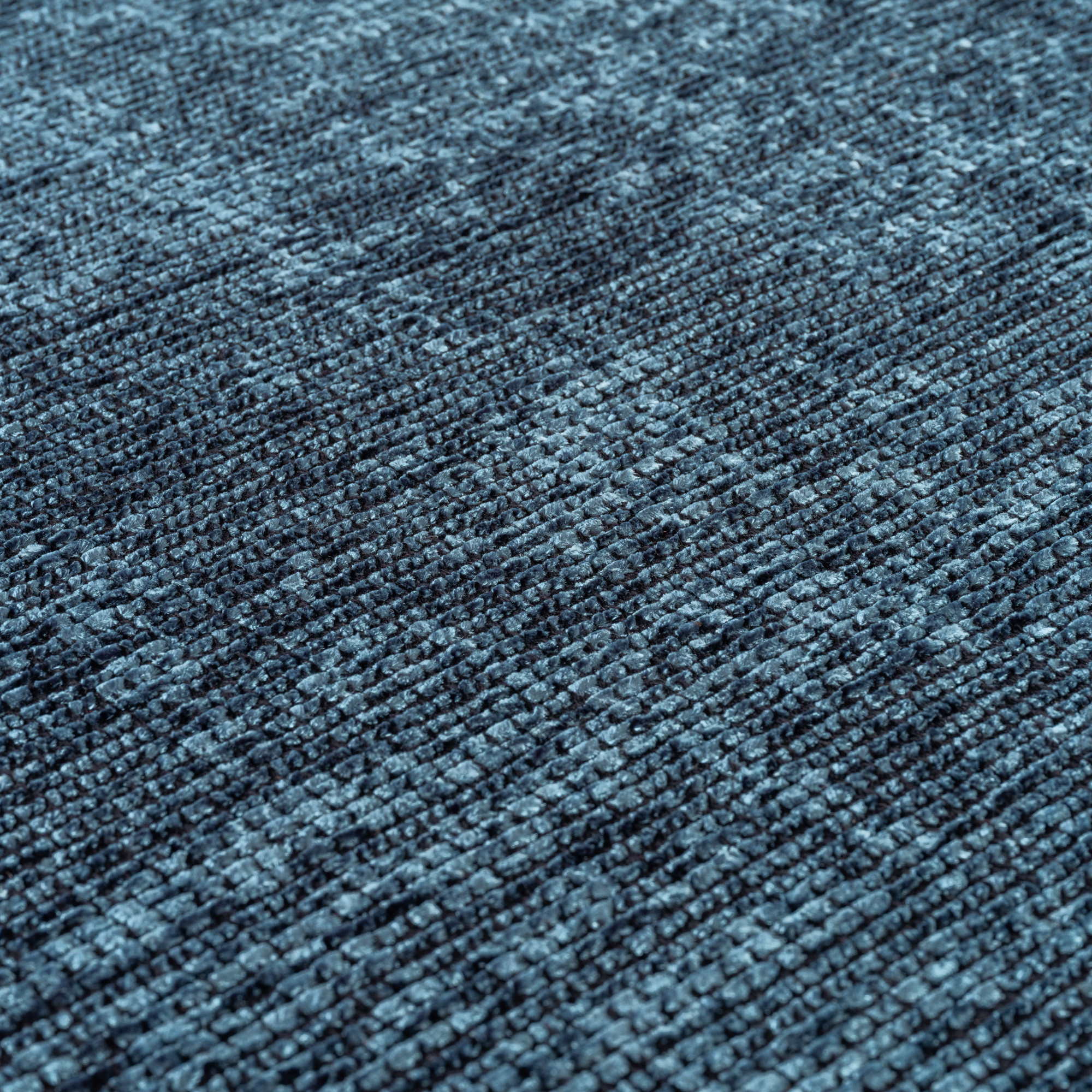 SPACE Vloerkleed – Laagpolig Velours – Modern & Sportief – Katoen & Chenille – Blauw