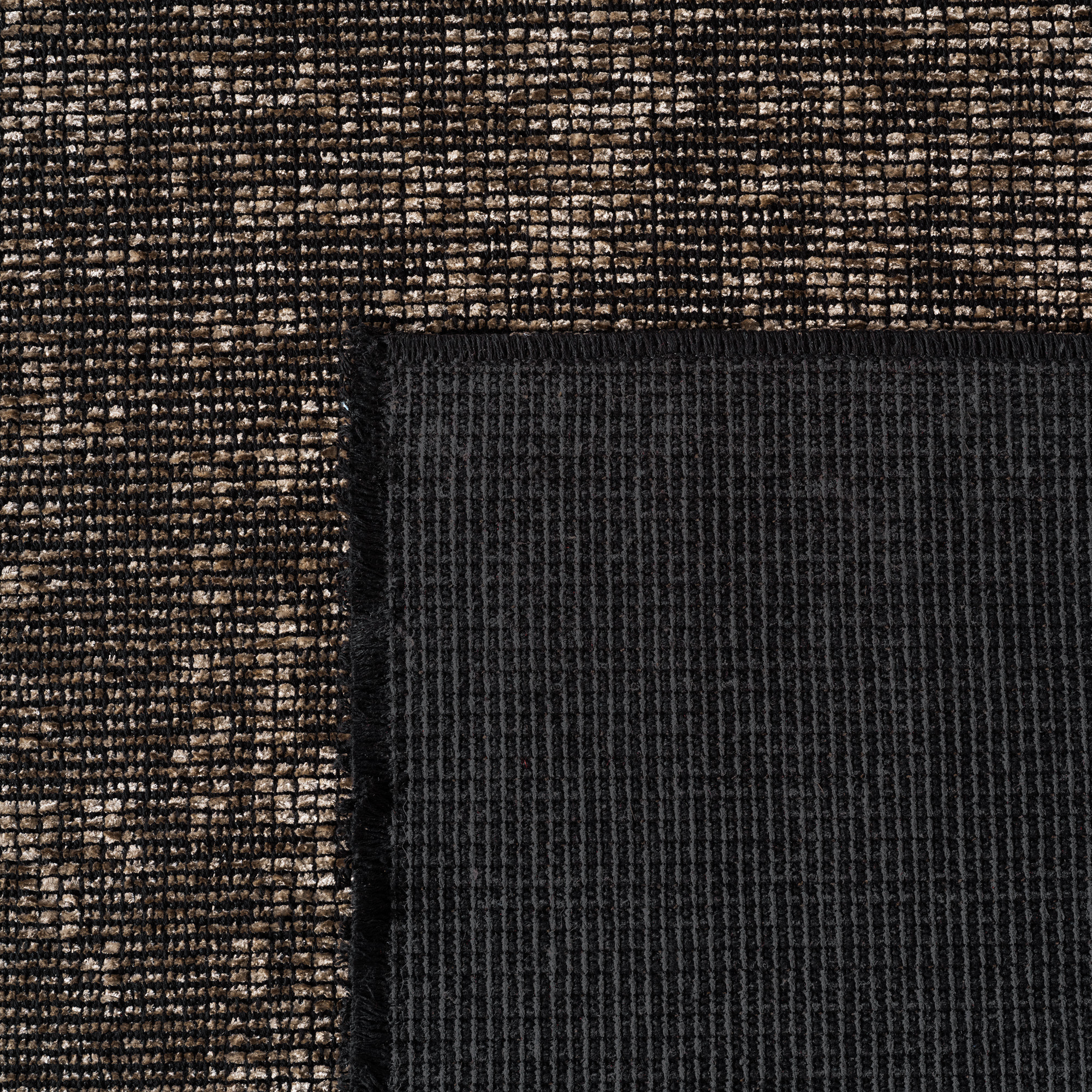 SPACE Vloerkleed – Laagpolig Velours – Modern & Sportief – Katoen & Chenille – Bruin
