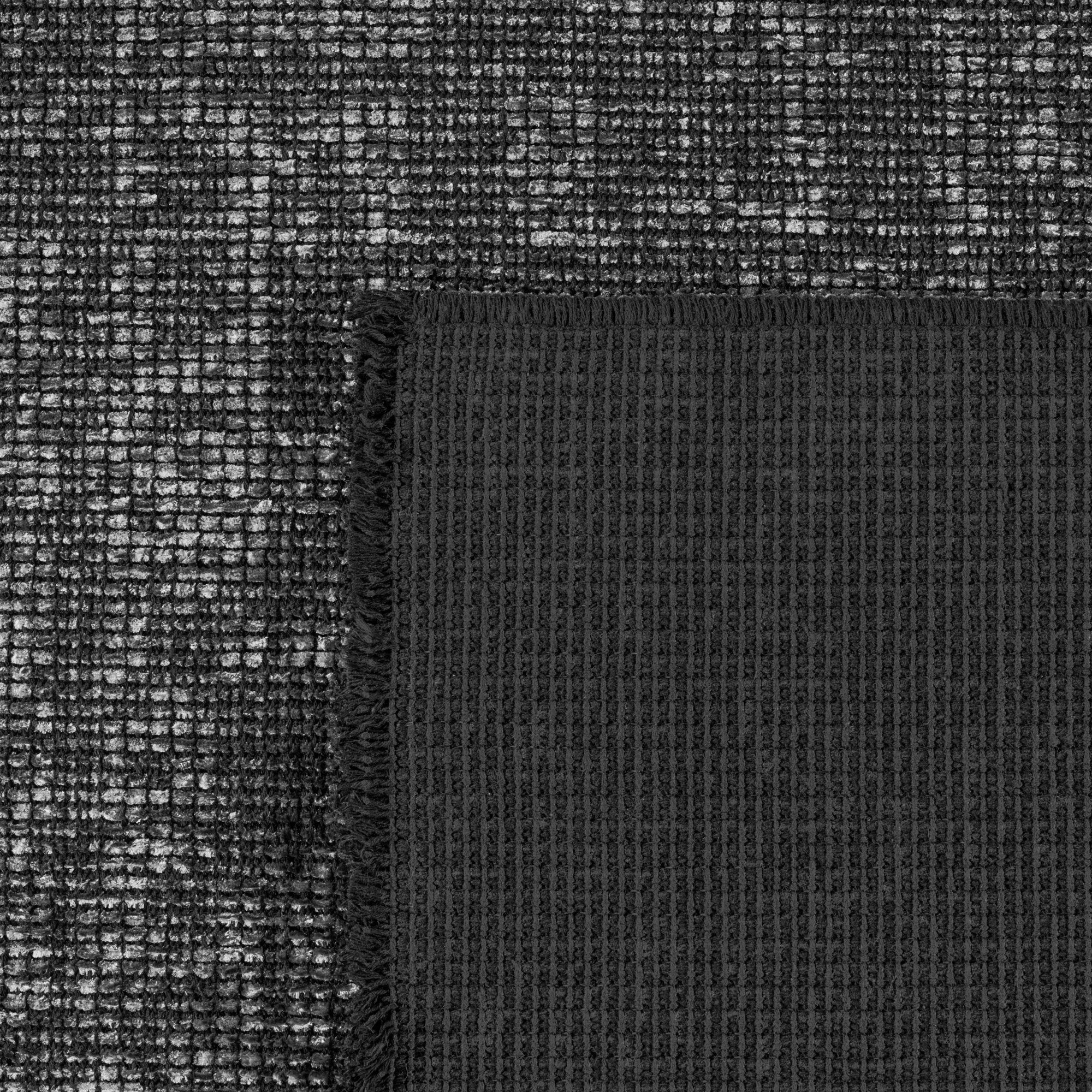 SPACE Vloerkleed – Laagpolig Velours – Modern & Sportief – Katoen & Chenille – Grijs