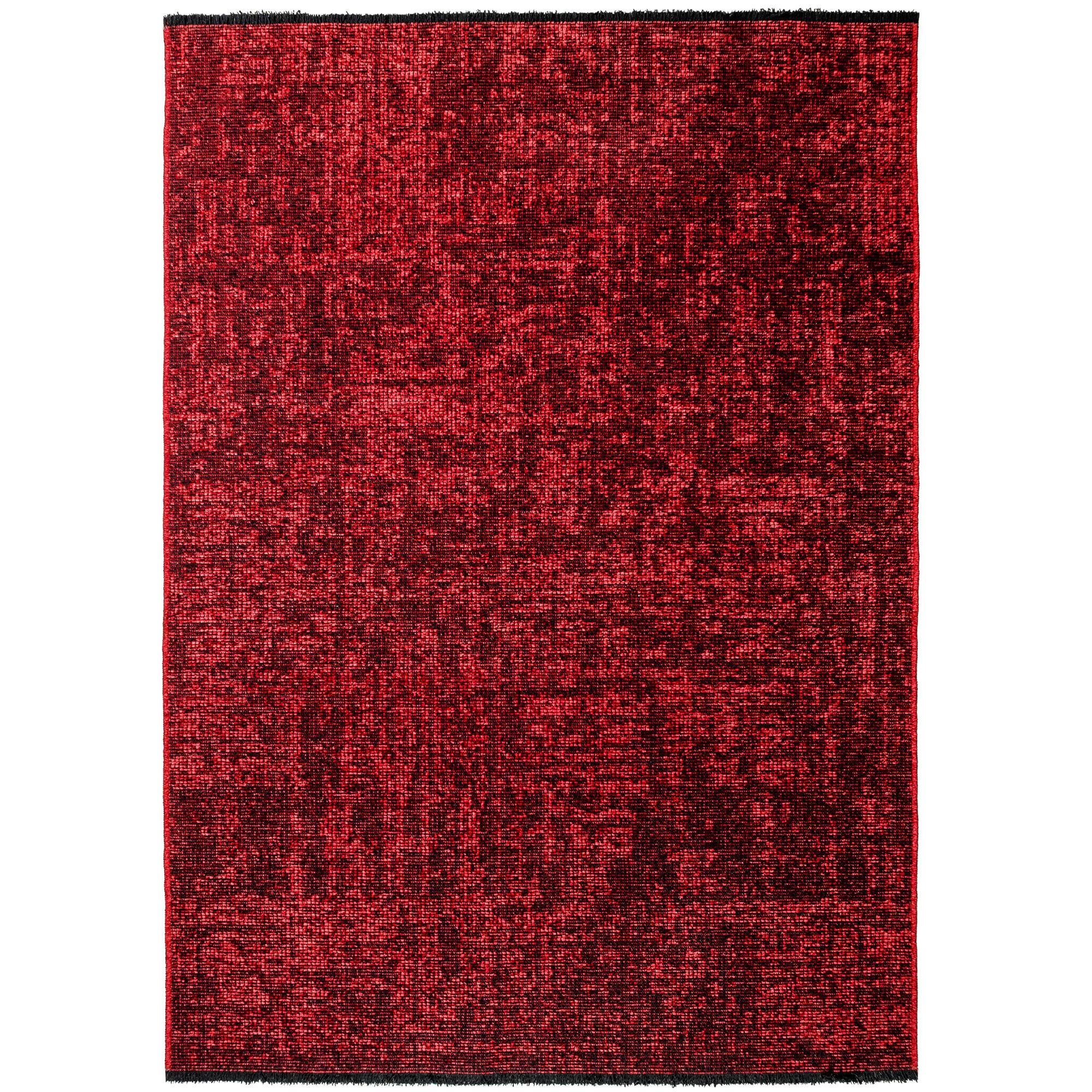 SPACE Vloerkleed – Laagpolig Velours – Modern & Sportief – Katoen & Chenille – Rood