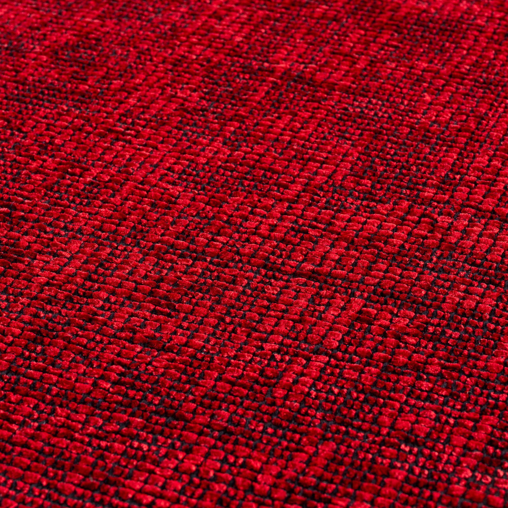 SPACE Vloerkleed – Laagpolig Velours – Modern & Sportief – Katoen & Chenille – Rood