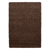 Basic Shaggy vloerkleed Bruin Hoogpolig