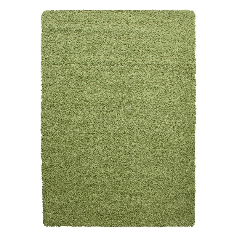 Basic Shaggy vloerkleed Groen Hoogpolig