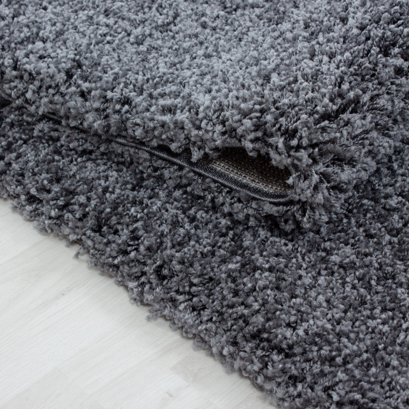 Tapijtenloods Basic Shaggy vloerkleed Grijs Hoogpolig