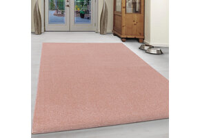 Basics Effen Vloerkleed Roze Laagpolig