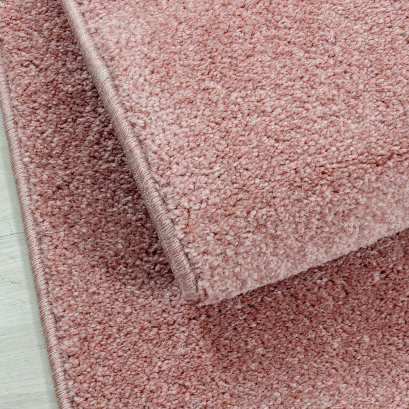 Basics Effen Vloerkleed Roze Laagpolig