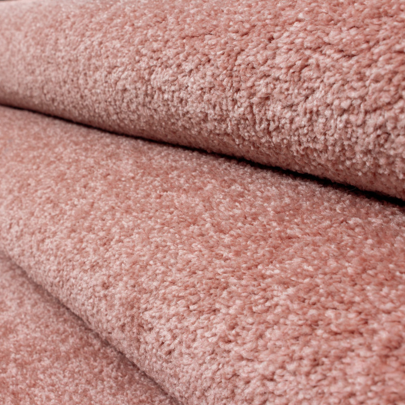 Basics Effen Vloerkleed Roze Laagpolig