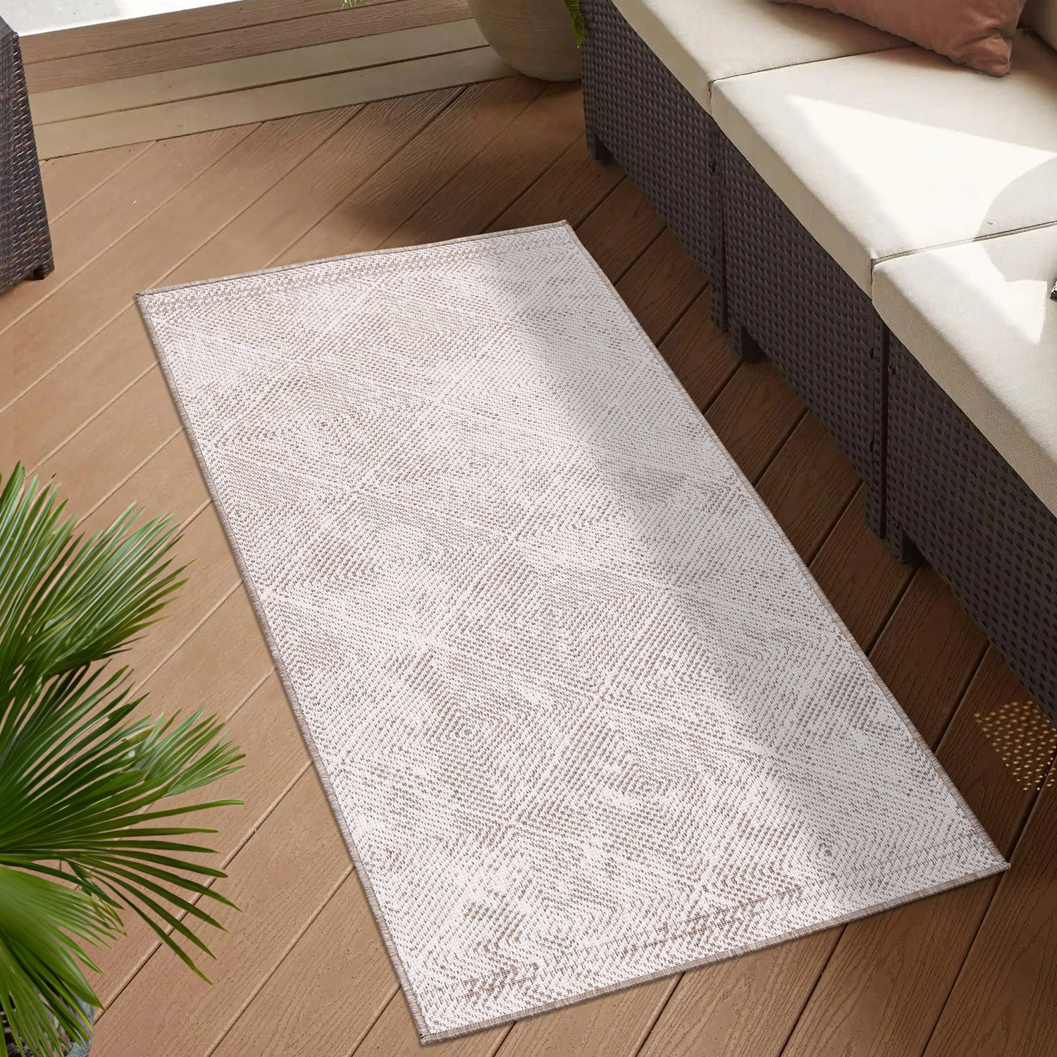 Outlet Buitenkleed Duo - Dubbelzijdig - Beige