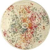 Rond Vintage Michelangelo - Laagpolig Vloerkleed - Multikleur Creme