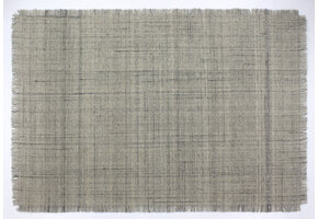 Outlet - Vloerkleed Flocus 100% Wol - Effen Grijs - Platgeweven - Modern