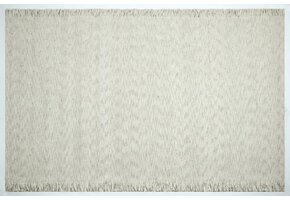 Outlet - Vloerkleed Smyrna 100% Wol - Effen Creme - Platgeweven - Modern