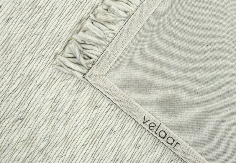 Outlet - Vloerkleed Smyrna 100% Wol - Effen Creme - Platgeweven - Modern