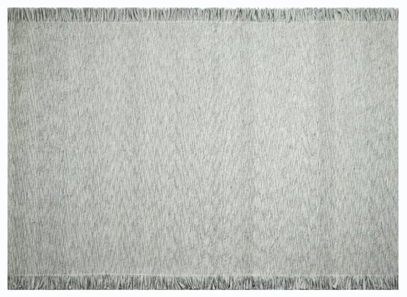 Outlet - Vloerkleed Smyrna 100% Wol - Effen Grijs - Platgeweven - Modern