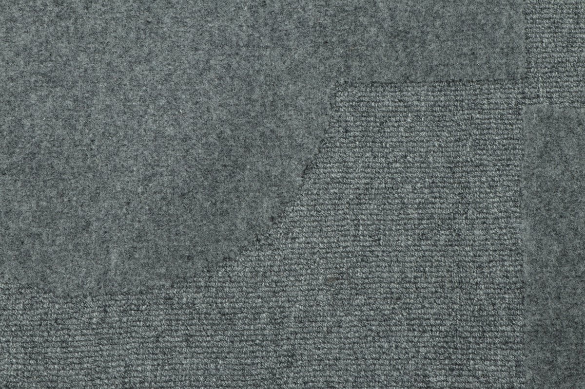 Outlet - Japandi Design 100% Wol Vloerkleed - Effen Grijs