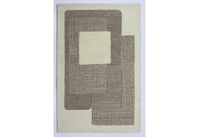 Outlet - Japandi Design - 100% Wol Vloerkleed - Effen Creme Beige